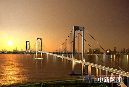 世界首座三塔两跨千米级悬索桥26日泰州开建
