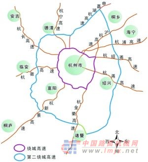 杭州要用5年时间建成长298公里的第二绕城高速