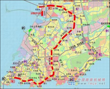 青岛市地铁一期工程M3线明年正式动工